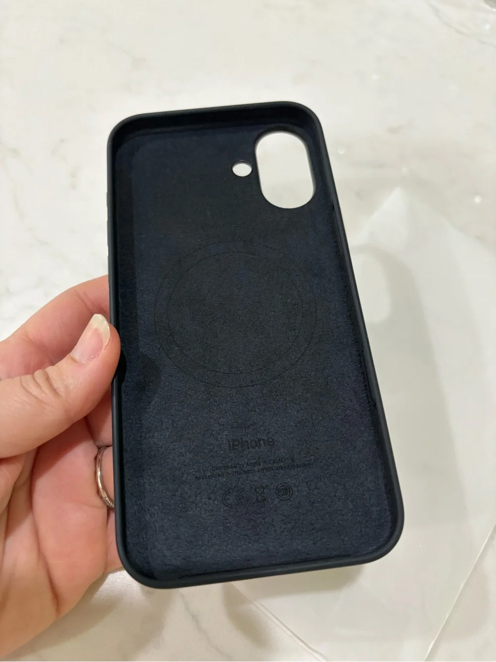 Apple Black Silicone iPhone Case- 16 plus